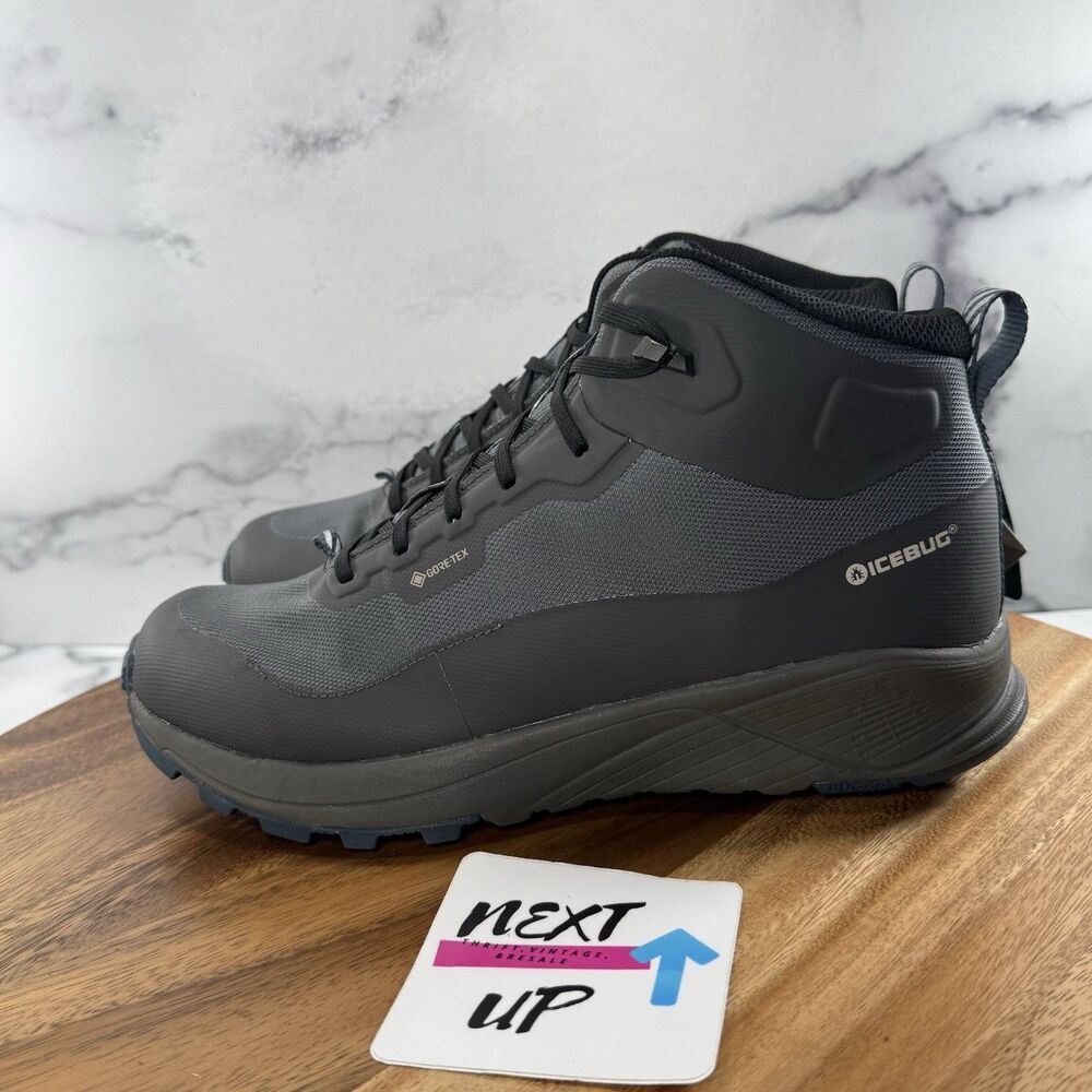 Women’s size 10-ICEBUG Haze Mid BuGrip GTX Gore-Tex Hiking Spiked Outdoor Shoes